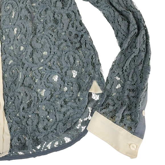 Anthropologie Maeve Lace Embroidered Semi-Sheer Top  4P - Picture 5 of 10